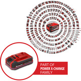 EINHELL Akku Power-X-Change Plus 18Volt 3,0Ah SEALED rot/schwarz, IP57, wasserfest, Kurzschlusssicherung