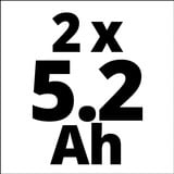 EINHELL Akku Power-X-Change Plus TWIN-PACK 18Volt 5,2Ah rot/schwarz, 2 Stück, ohne Ladegerät