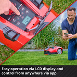 EINHELL Power X-Change Mähroboter FREELEXO CAM PLUS 600 rot/schwarz, Li-Ion Akku Plus 4,0Ah, Kamera + Sensor
