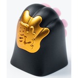 Keychron Kitty Paw Aluminum Alloy Artisan Keycap, Tastenkappe schwarz/rosa