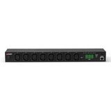 Lindy IPower Switch Classic 8 (32657), Steckdosenleiste schwarz, Energiemanagement für bis zu 8 Geräte