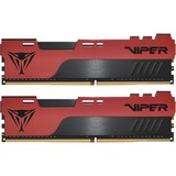 Patriot DIMM 32 GB DDR4-3600 (2x 16 GB) Dual-Kit, Arbeitsspeicher rot/schwarz, PVE2432G360C0K, Viper Elite II, INTEL XMP