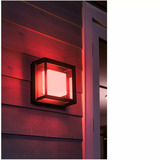 Philips White & Color Ambiance Econic Outdoor quadratische Wandleuchte, LED-Leuchte schwarz