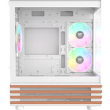 Thermaltake View 170 WS ARGB Snow White, Tower-Gehäuse weiß/holz, Tempered Glass x 2, Holz-Struktur
