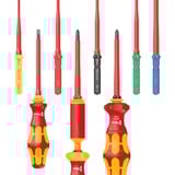 Wera Kraftform Kompakt VDE 17 extra slim 1 Tool Finder, 17-teilig, Schraubendreher rot/gelb, inkl. 2 Steckgriffe, VDE-Wechselklingen, Zange