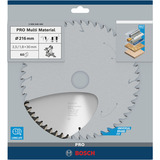 Bosch Professional PRO Multi Material Kreissägeblatt, Ø 216mm, 60Z Bohrung 30mm, für Kapp- & Gehrungssägen