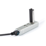 Digitus 3-Port USB Typ-C Hub, Dockingstation silber/weiß, + Fast Ethernet LAN-Adapter