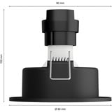 Philips HUE White Ambiance Adore Bathroom Einbau- und Einlege-Downlight (3er-Pack), LED-Leuchte silber