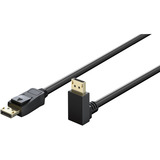goobay Kabel DisplayPort Stecker 90° > DisplayPort Stecker, 8K / 144Hz schwarz, 5 Meter, 1 Stecker 90° nach unten abgewinkelt, 54 Gbit/s, DisplayPort 2.0 / 2.1
