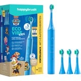 happybrush ECO VIBE KIDS Paw Patrol + 3 Refills, Elektrische Zahnbürste hellblau