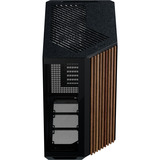 APNX V1-W-BK-v3, Tower-Gehäuse schwarz, Tempered Glass x 2, Holz-Verkleidung