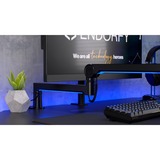 ENDORFY Mikrofonhalterung Broadcast Low Profile RGB Boom Arm schwarz, für Mikrofone bis 2kg, LED-Hintergrundbeleuchtung