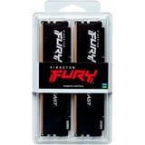 Kingston FURY DIMM 32 GB DDR5-6000 (2x 16 GB) Dual-Kit, Arbeitsspeicher schwarz, KF560C30BBK2-32, Fury Beast, INTEL XMP