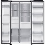 SAMSUNG RS90F64EDTEF, Side-by-Side edelstahl, AI Home (9" LC-Display), AI Energy Mode, Metal Cooling