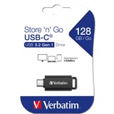Verbatim Store 'n' Go USB-C 128 GB, USB-Stick schwarz/grau, USB-C 3.2 Gen1