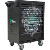 Wera Tool Rebel Werkstattwagen mit Bestückung, Werkzeugwagen schwarz/grün, inkl. 126 Werkzeuge