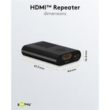 goobay HDMI-Signalverstärker 4K @ 60Hz, HDMI Verlängerung schwarz