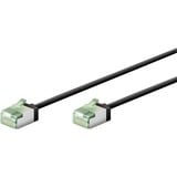 goobay Ultraflexibles Cat.8.1 Patchkabel slim, U/FTP schwarz, 0,5 Meter, extrakurze Stecker