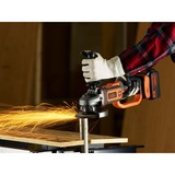 BLACK+DECKER Akku-Winkelschleifer BCG720M1, 18Volt schwarz/orange, Li-Ionen Akku 4Ah