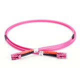 Digitus LWL Patchkabel, Duplex, LC > LC Stecker, Multimode OM4 hellviolett, 3 Meter