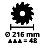 EINHELL Kapp-und Gehrungssäge TC-MS 216 rot/schwarz, 1.400 Watt
