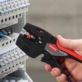 KNIPEX NexStrip Elektriker-Multiwerkzeug, Abisolier-Zange schwarz/rot