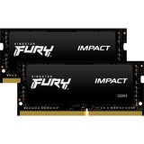 Kingston FURY SO-DIMM 32 GB DDR4-3200 (2x 16 GB) Dual-Kit, Arbeitsspeicher schwarz, KF432S20IBK2/32, Impact, INTEL XMP