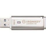 Kingston IronKey Locker+ 50 32 GB, USB-Stick aluminium, USB-A 3.2 Gen 1