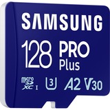 SAMSUNG PRO Plus 128 GB microSDXC (2023), Speicherkarte blau, UHS-I U3, Class 10, V30, A2