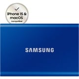 SAMSUNG Portable SSD T7 1TB, Externe SSD blau, USB-C 3.2 Gen 2 (10 Gbit/s), extern