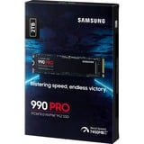 Samsung 990 PRO 2 TB, SSD PCIe 4.0 x4, NVMe 2, M.2 2280, intern