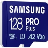 Samsung PRO Plus 128 GB microSDXC (2023), Speicherkarte blau, UHS-I U3, Class 10, V30, A2