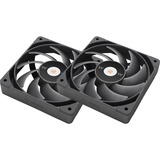 Thermaltake TOUGHFAN 12 Pro High Static Pressure PC Cooling Fan 120x120x25, Gehäuselüfter schwarz, 2 Fans Pack, 120 mm