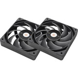 Thermaltake TOUGHFAN 12 Pro High Static Pressure PC Cooling Fan 120x120x25, Gehäuselüfter schwarz, 2 Fans Pack