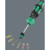 Wera Kraftform Kompakt 26 RA-R mit Tasche, Bit-Satz schwarz/grün, 6-teilig, 1/4", mit Ratschenfunktion und Rapidaptor Schnellwechselfutter