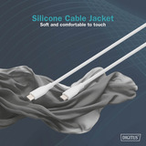 Digitus USB 2.0 Silikon-Anschlusskabel USB-C > USB-C weiß, 2 Meter, PD, Laden mit bis zu 60 Watt