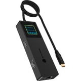ICY BOX IB-DK4038-LCD, Dockingstation anthrazit, mit LCD-Display