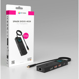 ICY BOX IB-DK4038-LCD, Dockingstation anthrazit, mit LCD-Display