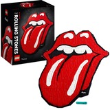 LEGO 31206 Art: The Rolling Stones Logo, Konstruktionsspielzeug rot/schwarz, Set für Erwachsene, DIY Wanddeko und Wandkunst, mit Soundtrack