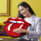LEGO 31206 Art: The Rolling Stones Logo, Konstruktionsspielzeug rot/schwarz, Set für Erwachsene, DIY Wanddeko und Wandkunst, mit Soundtrack