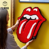 LEGO 31206 Art: The Rolling Stones Logo, Konstruktionsspielzeug rot/schwarz, Set für Erwachsene, DIY Wanddeko und Wandkunst, mit Soundtrack