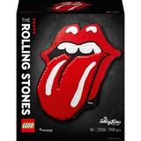 LEGO 31206 Art: The Rolling Stones Logo, Konstruktionsspielzeug rot/schwarz, Set für Erwachsene, DIY Wanddeko und Wandkunst, mit Soundtrack
