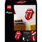 LEGO 31206 Art: The Rolling Stones Logo, Konstruktionsspielzeug rot/schwarz, Set für Erwachsene, DIY Wanddeko und Wandkunst, mit Soundtrack
