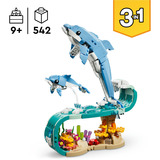 LEGO 31385 Creator 3-in-1 Meerestiere: Wunderschöne Delfine, Konstruktionsspielzeug 