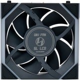 Lian Li UNI FAN SL120 LCD Wireless 3er-Pack inkl. Controller, Gehäuselüfter schwarz, 124.5 mm
