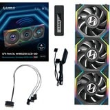 Lian Li UNI FAN SL120 LCD Wireless, Gehäuselüfter schwarz, 3er-Pack inkl. Controller, 124.5 mm