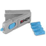 Lindy DisplayPort-Port-Schlüssel mit 4 Schlössern, Schloss Code Blau