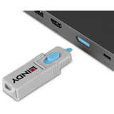 Lindy DisplayPort-Port-Schlüssel mit 4 Schlössern, Schloss Code Blau