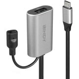 Lindy USB 3.2 Gen 1 Aktivverlängerungskabel, USB-C Stecker > USB-A Buchse schwarz, 5 Meter