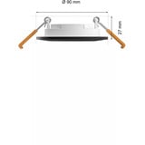 Philips Hue Hue White & Color Ambiance Slim Einbauleuchte 90 mm, LED-Leuchte schwarz